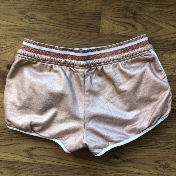 rose gold 2014 forever 21 metallic dolphin shorts - Picture 2 of 3